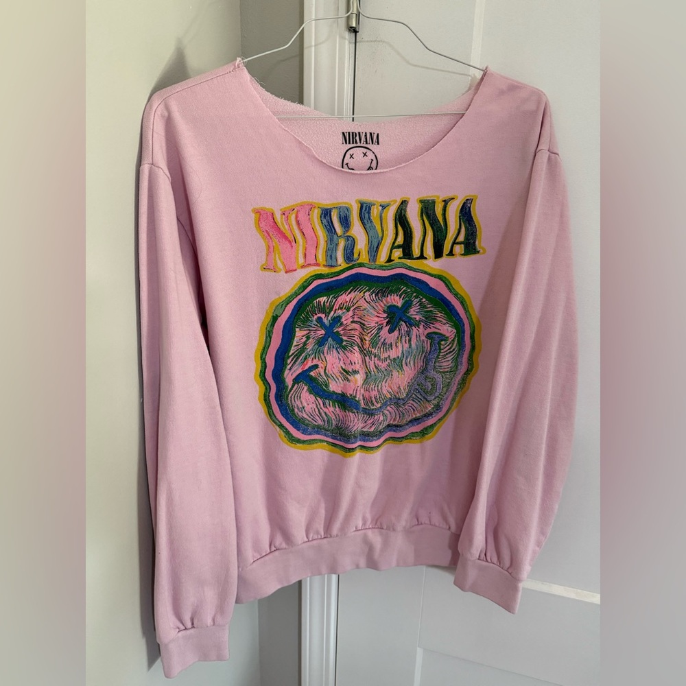 Nirvana Off-Shoulder Sweatshirt